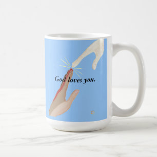 Dieu vous aime, énergie et multiracial Hands Mugs