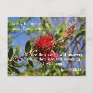 Dieu Vous Entend Bible Verse Carte Postale