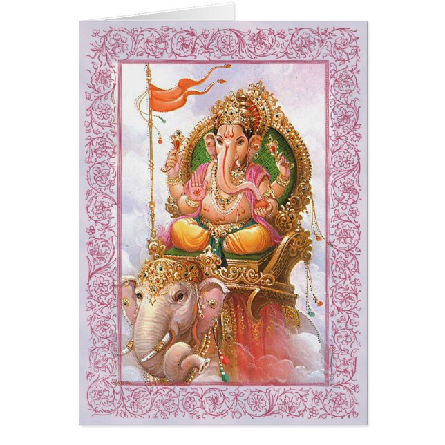 Dieux indiens/Ganesha - Carte de voeux (Devant)