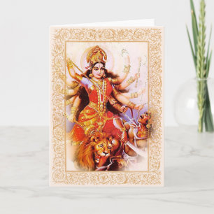 Dieux indiens/Ma Durga - Carte de voeux