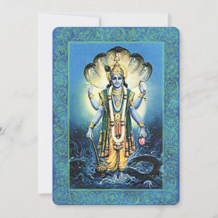 Dieux indiens/Vishnu - Carte d'invitation