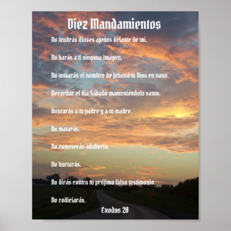 Diez Mandamientos - cielos de viaje Poster