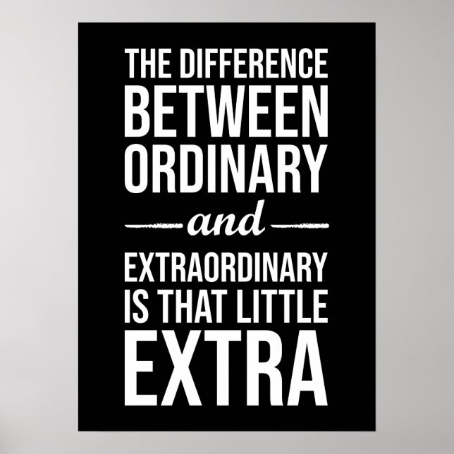 Difference Between Ordinary and Extraordinary Poster (Front)