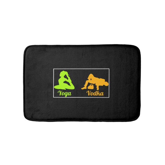 Difference Between Yoga And Vodka St Patricks Day Bath Mat (Front)