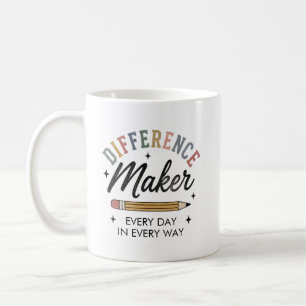 Difference Maker Appreciation Gift Teacher Custom Coffee Mug