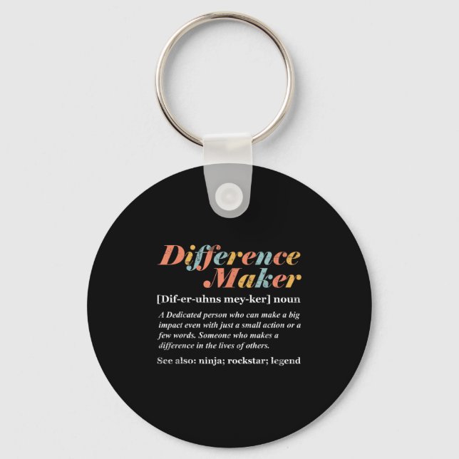 Difference Maker Definition  Keychain (Front)