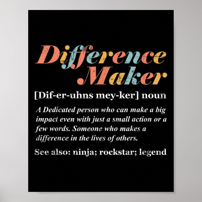 Difference Maker Definition  Poster (Front)