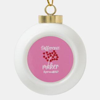 Difference Maker Direct Support Professional Gifts Ceramic Ball Christmas Ornament