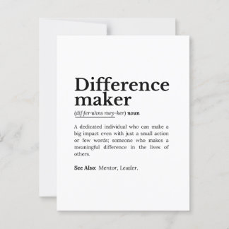 Difference Maker – Inspirational Quote Postcard