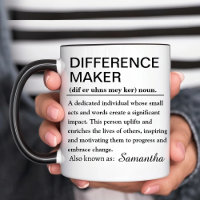 Difference Maker Mug - Inspirational Personalized 