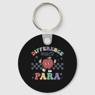 Difference Maker Para Teacher Paraprofessional Par Keychain