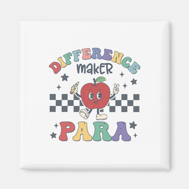 Difference Maker Para Teacher Paraprofessional Par Magnet (Front)
