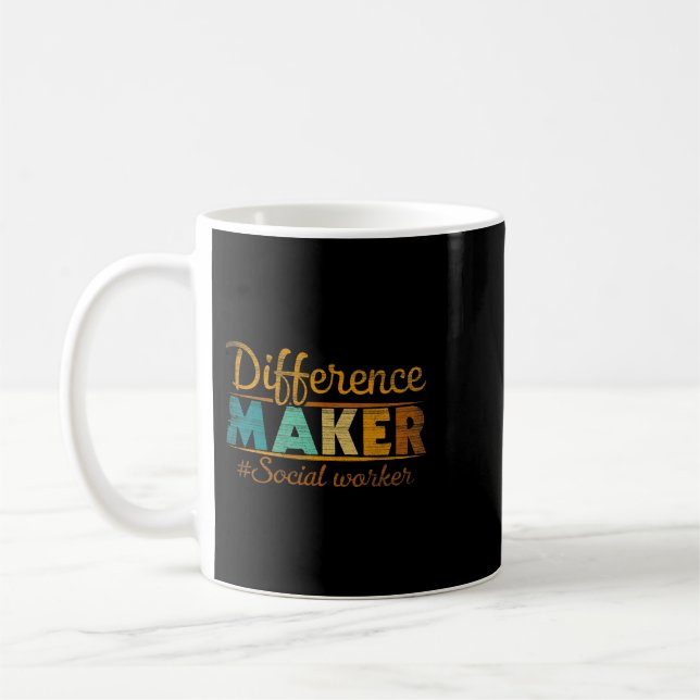 Difference Maker Proud Social Worker Coffee Mug (Left)