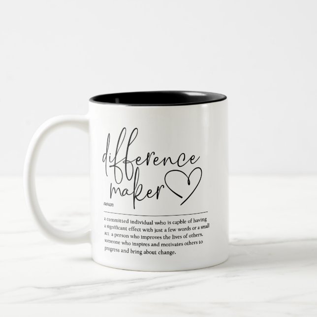 Difference Maker Two-Tone Coffee Mug (Left)