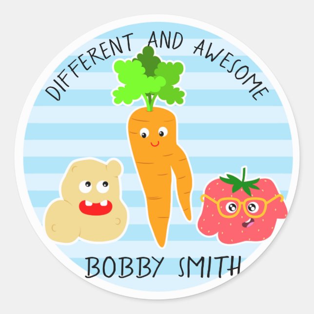 Different and Awesome stickers (Front)