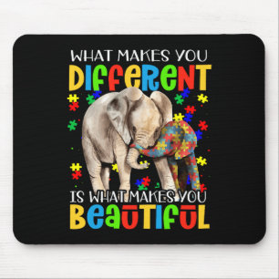 Different Beautiful Autism Awareness Puzzle Piece Mouse Pad