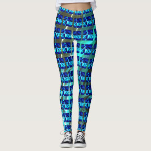 Different blue, different striped or shapes leggings