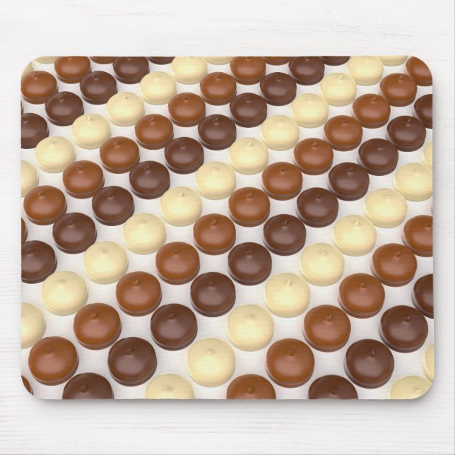 Different chocolate coated marshmallows mouse pad (Front)