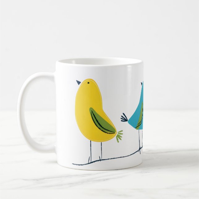 Different Coloured Birds on a MUG (Left)