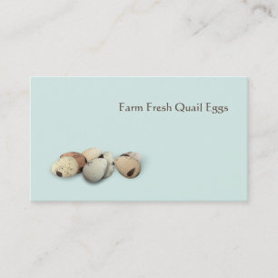 Different coloured quails eggs business card