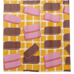 Different flavoued wafers seamless background