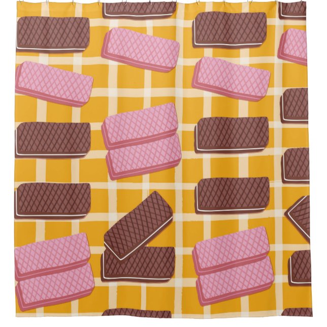 Different flavoued wafers seamless background (Front)