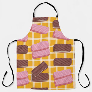 Different flavoued wafers seamless background apron
