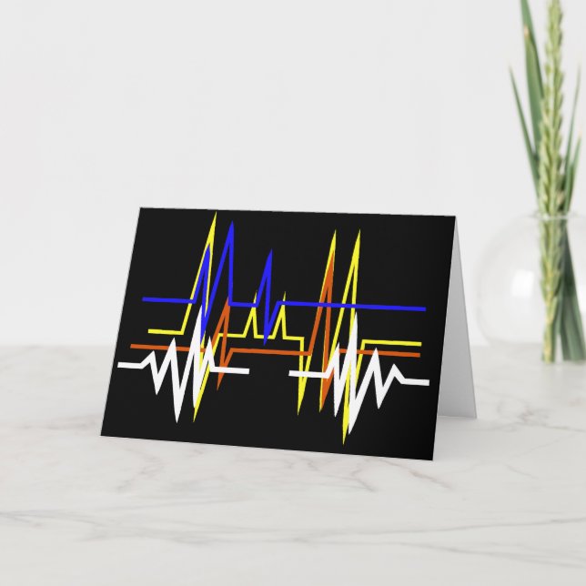 Different Frequencies Love Greeting Card (Front)