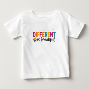 Different Is beautiful Autism Awareness Adhd Gift  Baby T-Shirt