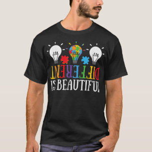 Different Is Beautiful Autism Awareness Month Wome T-Shirt