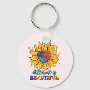 Different is Beautiful Autism Keychain