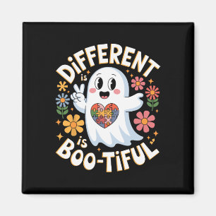 Different Is Boo Tiful Halloween Autism Awareness Magnet