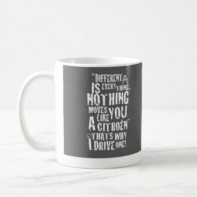 Different is Everything Citroen mug (Left)