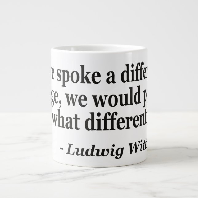 Different language different world Quote Large Coffee Mug (Front)