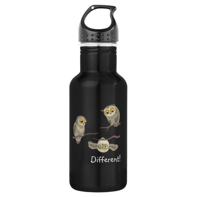 Different! little upsidedown owl~ aluminum bottle (Front)