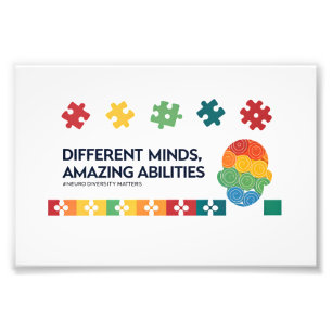 Different Minds Amazing Abilities Awareness Art Photo Print