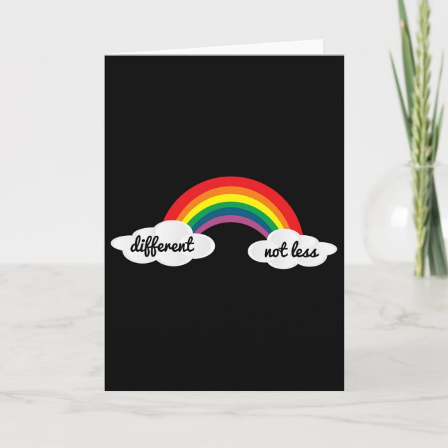 Different Not Less Autism Awareness  Card (Front)