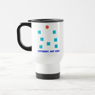 Different, Not Less  Inclusive Shapes Illustration Travel Mug
