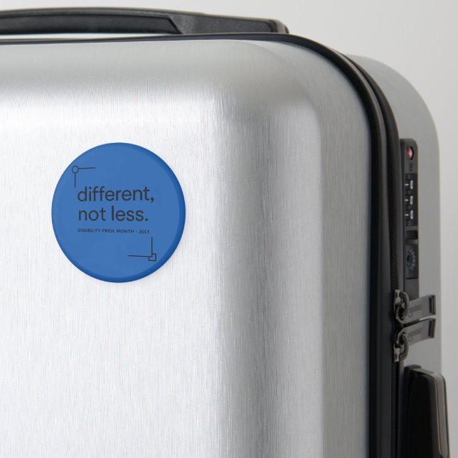 Different, Not Less | Minimalist Disability Pride  Magnet (In Situ (Luggage))