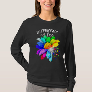 Different Not Less, Sunflower Autism Puzzle Awaren T-Shirt