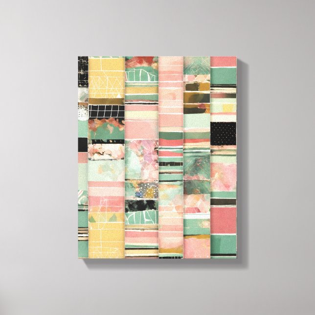 Different Shapes Modern Colourful Wrapped Art Canv Canvas Print (Front)