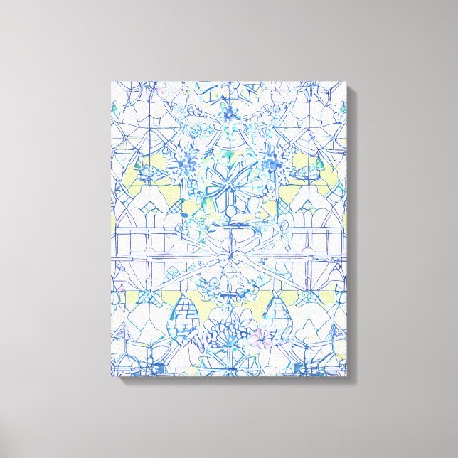 Different Shapes Modern Colourful Wrapped Art Canv Canvas Print (Front)
