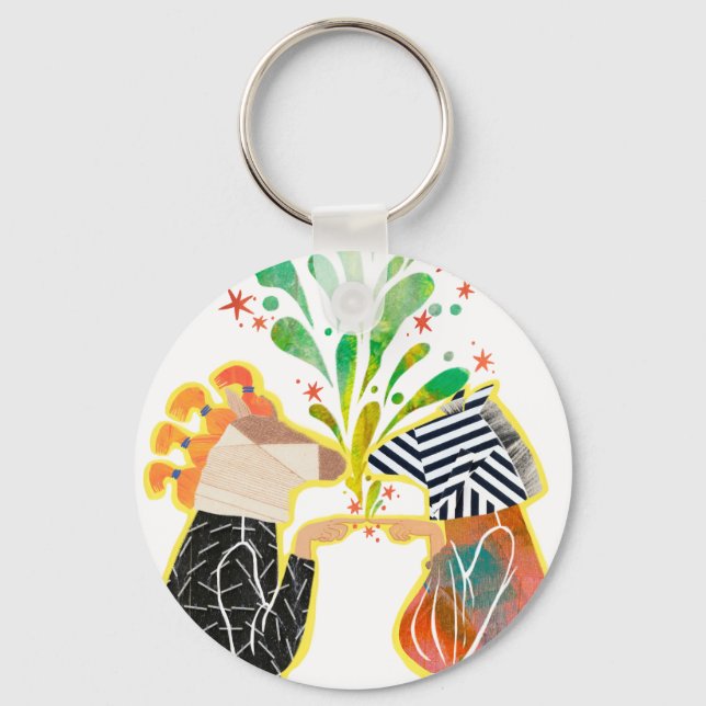 Different & Together Colourful Character Keychain (Front)