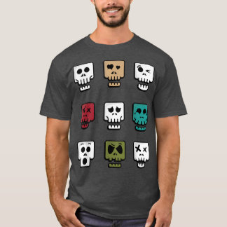 DIfferent Types Of Skull Bone Head Skeleton Skull  T-Shirt