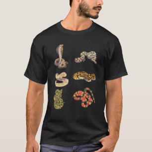 Different Types Of Snakes For Snake Lovers T-Shirt