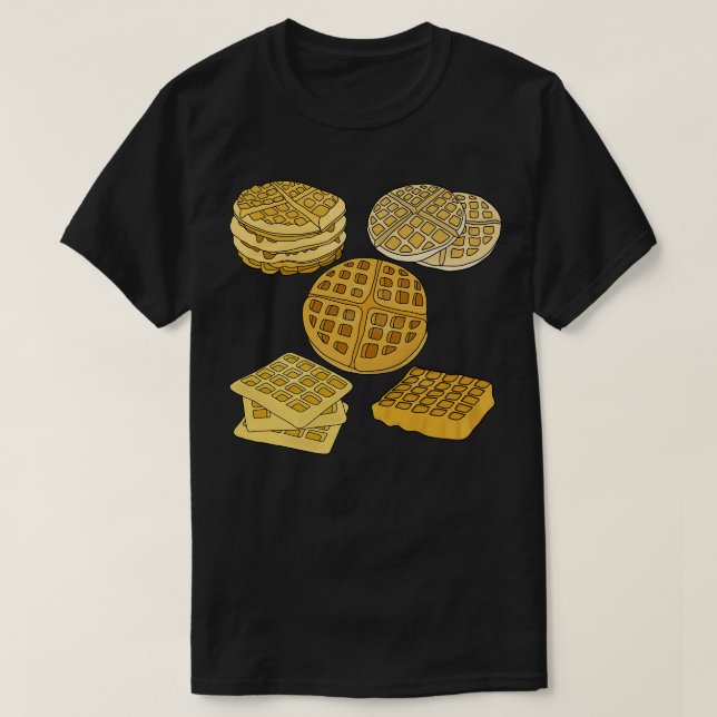 Different types of waffles T-Shirt (Design Front)