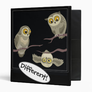 Different! upside down owl binder