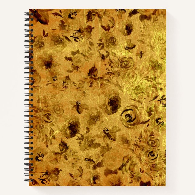 Different Watercolor Roses Notebook (Front)