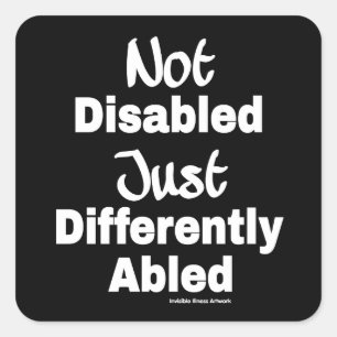 Differently Abled Square Sticker