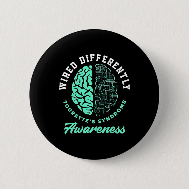Differently Tourette's Syndrome Tourette Syndrome  2 Inch Round Button (Front)